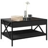 vidaXL Coffee Table with Infinity LED Black 70x50x38 cm