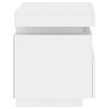 vidaXL Bedside Cabinets with LED Lights 2 pcs White 40x39x48.5 cm