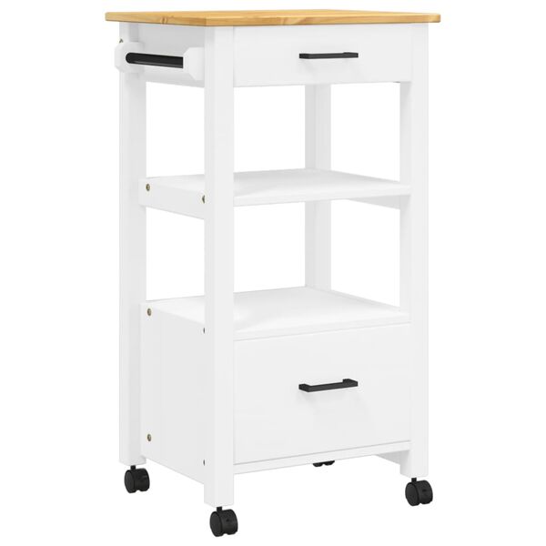vidaXL Kitchen Trolley MONZA 48x40x88.5 cm Solid Wood Pine