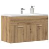 vidaXL Bathroom Sink Cabinet Artisan Oak 80x38.5x46 cm Engineered Wood