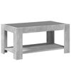 vidaXL Coffee Table with LED Concrete Grey 93x53x45 cm Engineered Wood
