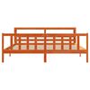 vidaXL Bed Frame with Headboard without Mattress Wax Brown 200x200 cm