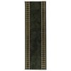 vidaXL Runner Rug FLORNES Woven Green Diamonds 67 x 150 cm PP 7 mm