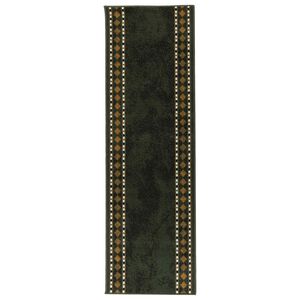 vidaXL Runner Rug FLORNES Woven Green Diamonds 67 x 150 cm PP 7 mm