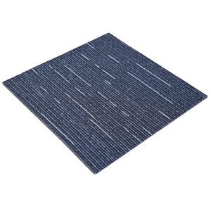 vidaXL Carpet Tile Striped Blue 50 x 50 cm 20 pcs PP and Bitumen