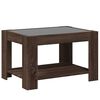 vidaXL Coffee Table with LED Brown Oak 73x53x45 cm Engineered Wood