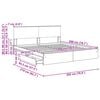 vidaXL Storage Bed Concrete Grey 200 x 200 cm Engineered Wood