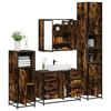 vidaXL 4&nbsp;Piece Bathroom Furniture Set&nbsp;Smoked Oak Engineered Wood
