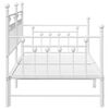 vidaXL Daybed Frame with Headboard White 90 x 190 cm Steel