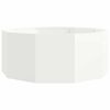 vidaXL Planter White 90 x 90 x 35 cm Steel