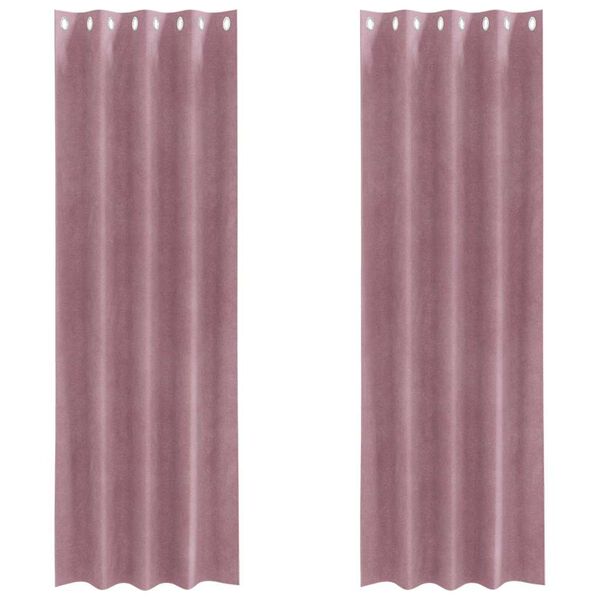 vidaXL Blackout Curtains 2 pcs Dark Pink 140 x 260 cm Velvet