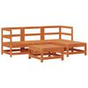 vidaXL Garden Lounge Set 5 pcs Wax Brown Solid Pine Wood