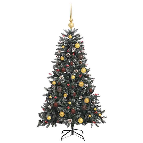 vidaXL Artificial Christmas Tree with 150 LEDs with Stand Green 150 cm