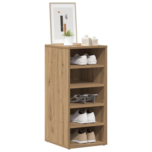 vidaXL Shoe Cabinet Artisan Oak 32x35x70 cm Engineered Wood