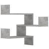 vidaXL Wall Corner Shelves 2 pcs Concrete Grey 40x40x50 cm Engineered Wood