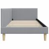 vidaXL Corner Bed Frame Light Grey 90 cm x 200 cm Velvet