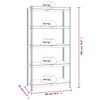 vidaXL 5-Layer Heavy-duty Shelves 3 pcs Grey Steel&Engineered Wood