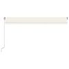 vidaXL Manual Retractable Awning 500x300 cm Cream