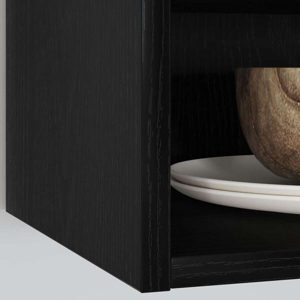vidaXL Hanging Cabinet Black oak 40 x 29.5 x 60 cm Engineered Wood
