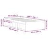vidaXL Bed Frame without Mattress Old Wood 90x200cm Engineered Wood