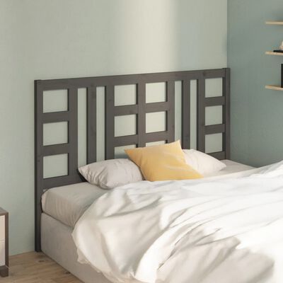 vidaXL Bed Headboard Grey 166x4x100 cm Solid Wood Pine