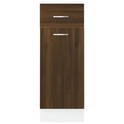 vidaXL Drawer Bottom Cabinet Brown Oak 30x46x81.5 cm Engineered Wood