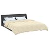 vidaXL Winter Duvet Quilted Cream 200 x 200 cm Microfiber