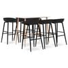 vidaXL 7 Piece Bar Set White and Black