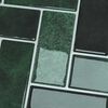 vidaXL Herringbone Tile 10 pcs Dark Green 30 x 30 cm