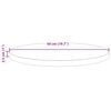vidaXL Table Top White Ø50x2.5 cm Solid Wood Pine