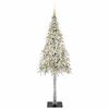 vidaXL Christmas Tree with 300 LEDs White 210 cm PE and Steel