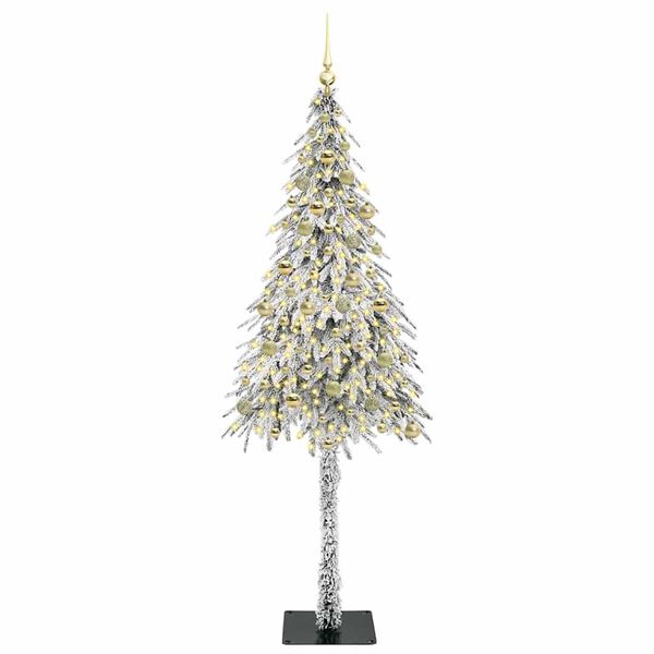 vidaXL Christmas Tree with 300 LEDs White 210 cm PE and Steel