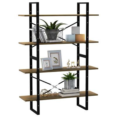 vidaXL 4-Tier Book Cabinet 100x30x140 cm Solid Pine Wood
