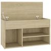 vidaXL Shoe Bench Sonoma Oak 80x30x45 cm Engineered Wood