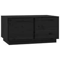 vidaXL Coffee Table Black 80x50x40 cm Solid Wood Pine