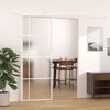 vidaXL Sliding Door Frosted ESG Glass and Aluminium 76x205 cm White