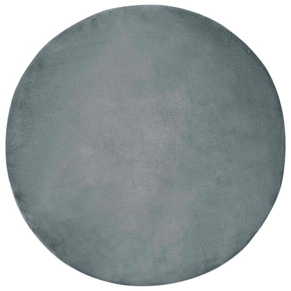 vidaXL Faux Rabbit Fur Rug Olite Anthracite &Oslash; 200 cm Polyester