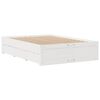 vidaXL Bed Frame without Mattress with Drawers White 160x200 cm Solid Wood Pine