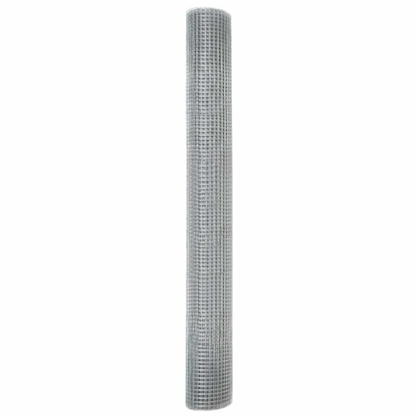 vidaXL Welded Wire Fence Silver 1.4 x 10 m Steel