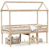 vidaXL High Sleeper Bed without Mattress 90x200 cm Solid Wood Pine