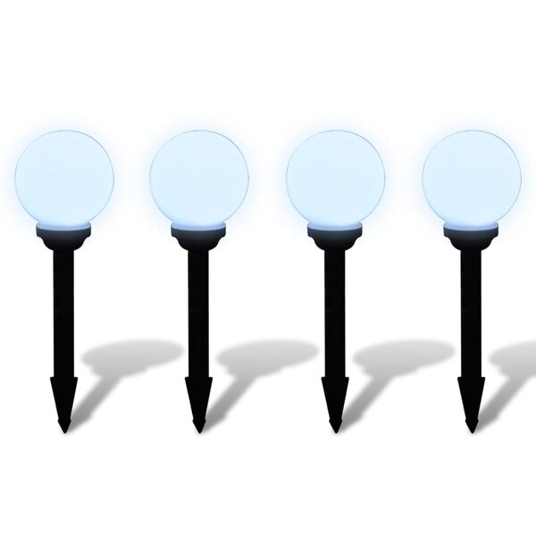 vidaXL Outdoor Pathway Lamps 4 pcs LED 15 cm with Ground Spike