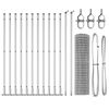 vidaXL Fence with Post Silver 1 x 25 m Steel