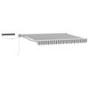 vidaXL Electric Retractable Awning Anthracite and White 2.5 x 2 m