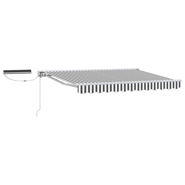 vidaXL Electric Retractable Awning Anthracite and White 2.5 x 2 m