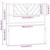 vidaXL Metal Replace Headboard White 107 cm
