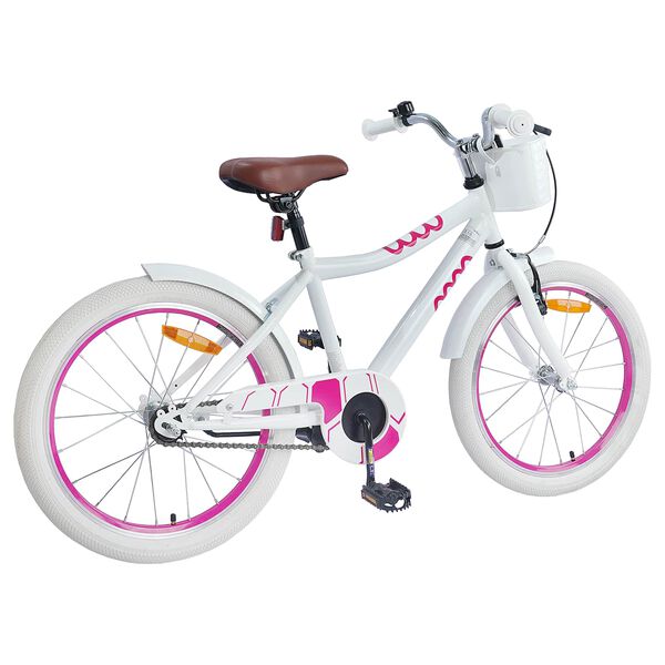 vidaXL Kids Bike 20'' for 6-11 Years Old White