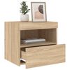 vidaXL Bedside Cabinets with LED Lights 2 pcs Sonoma Oak 50x40x45 cm