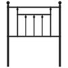 vidaXL Metal Replace Headboard Black 75 cm
