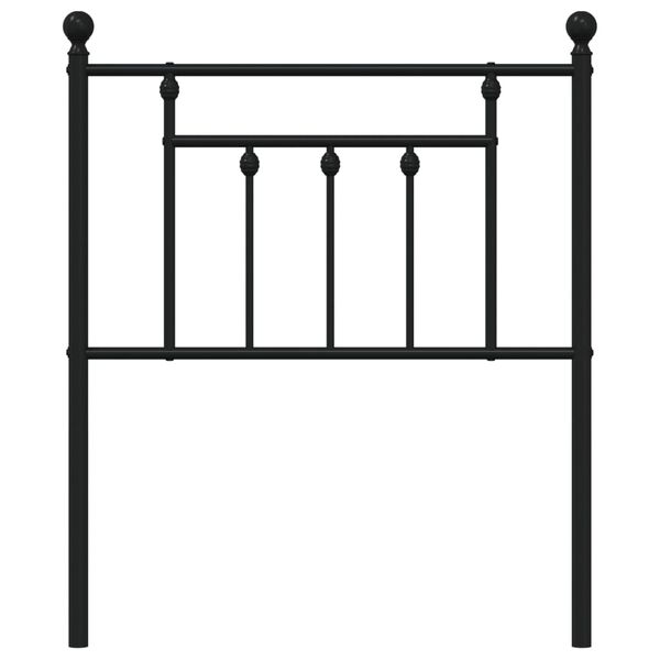 vidaXL Metal Replace Headboard Black 75 cm