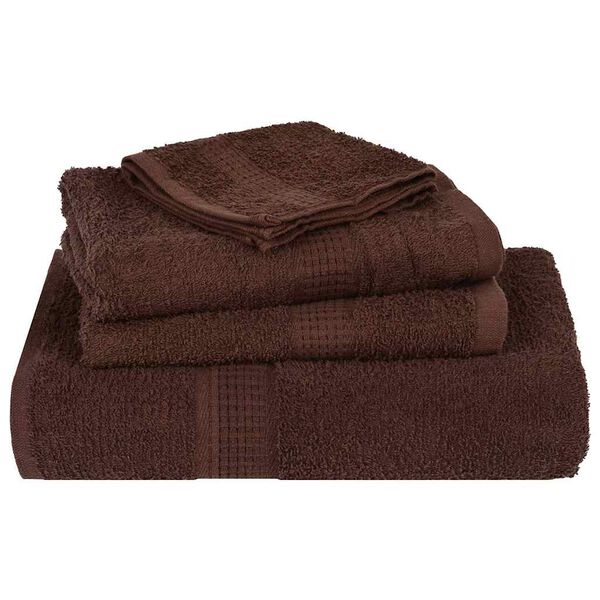 vidaXL 8 Piece Towel Set "FROGN" Brown 360 gsm
